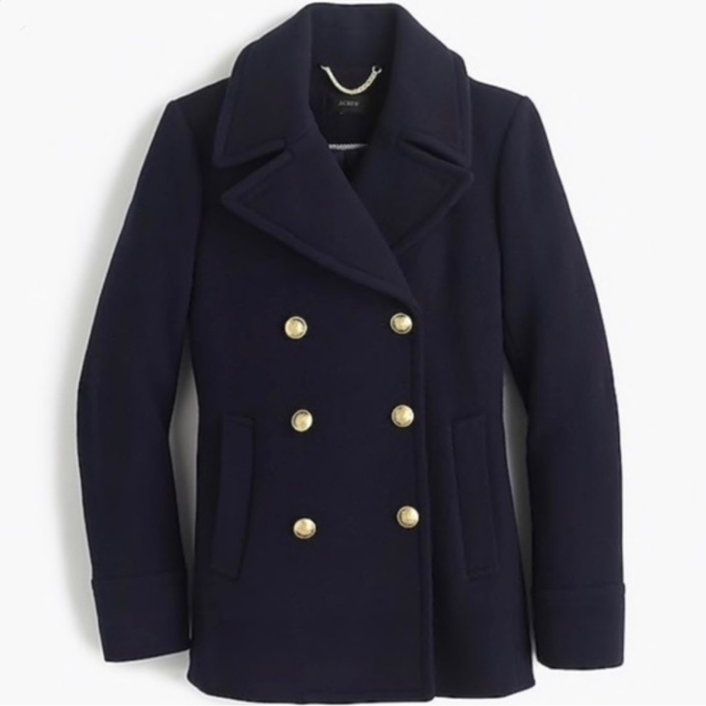 J Crew Blazer Pea Coat, Sz 4 Petite
